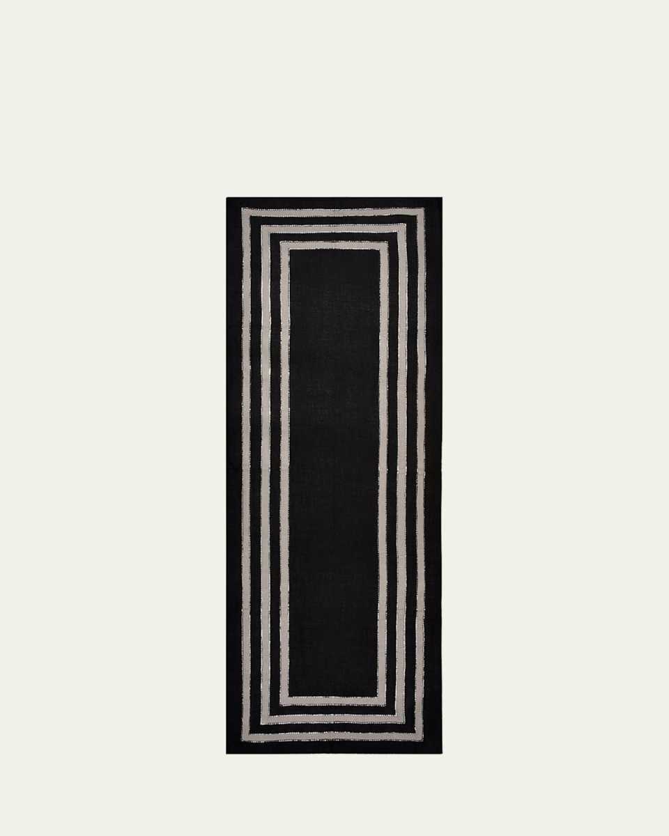 Sheer Striped Cashmere Scarf